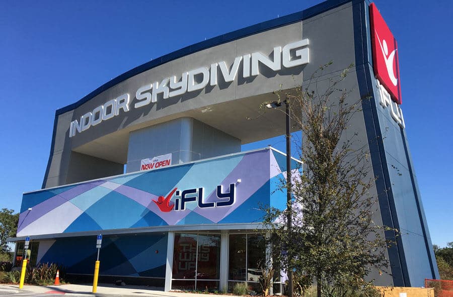 exterior of ifly indoors