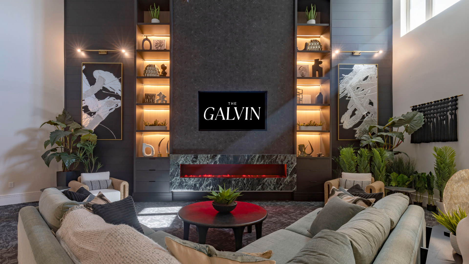 Modern living room with elegant decor